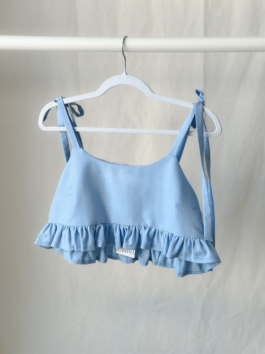 Top corto con volantes